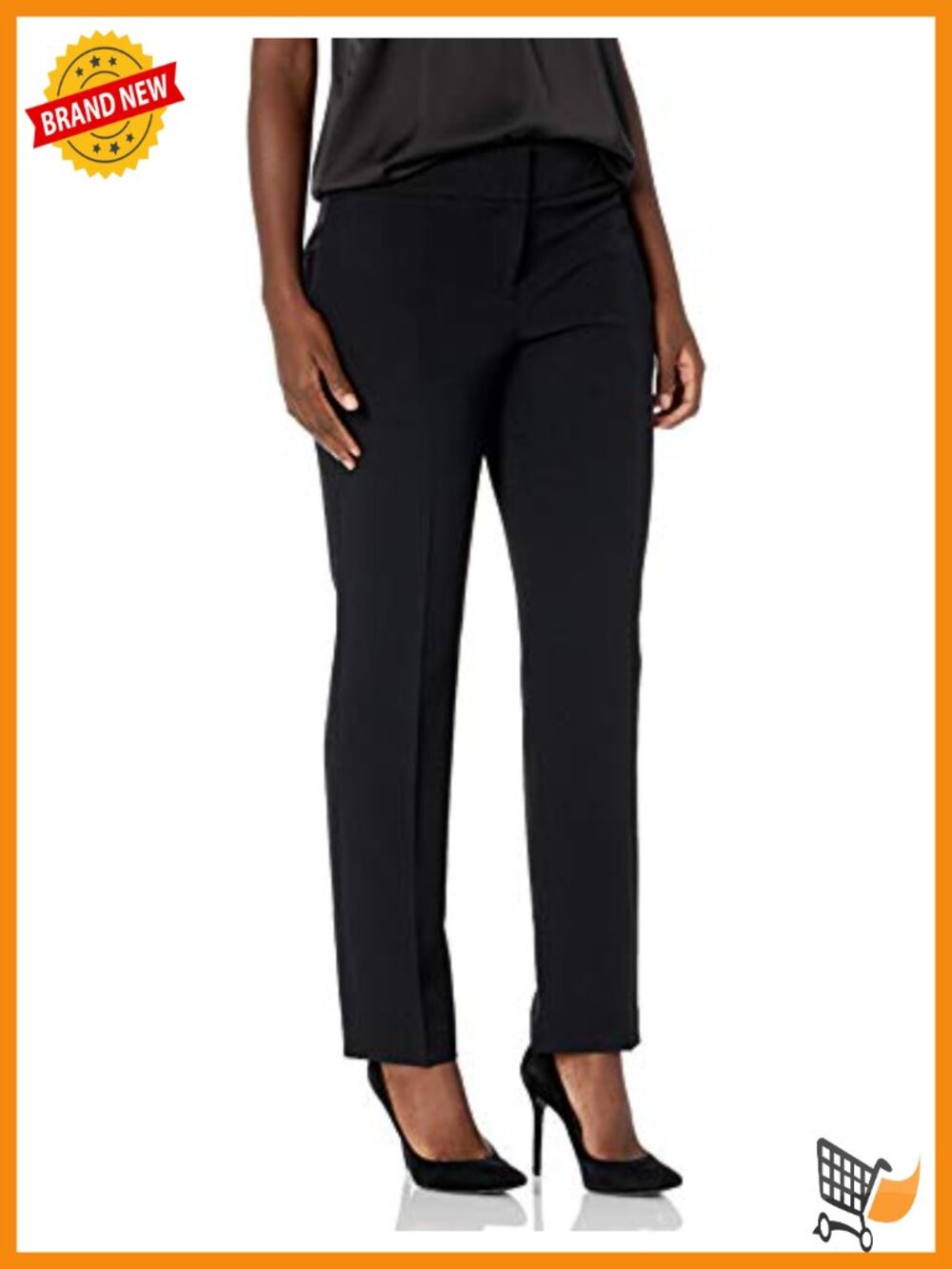 Kasper Joan Pant Slim Stretch Crepe Straight Leg Work Pants